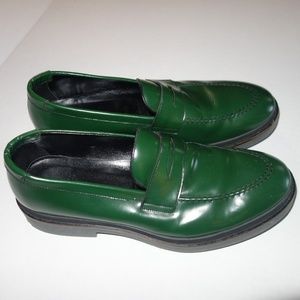 Doucal's Loafer Shoes Men 42 9 9.5 Green Leather